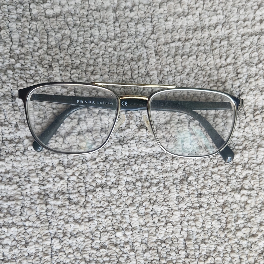 Prada Grey, Gold And Silver Glasses